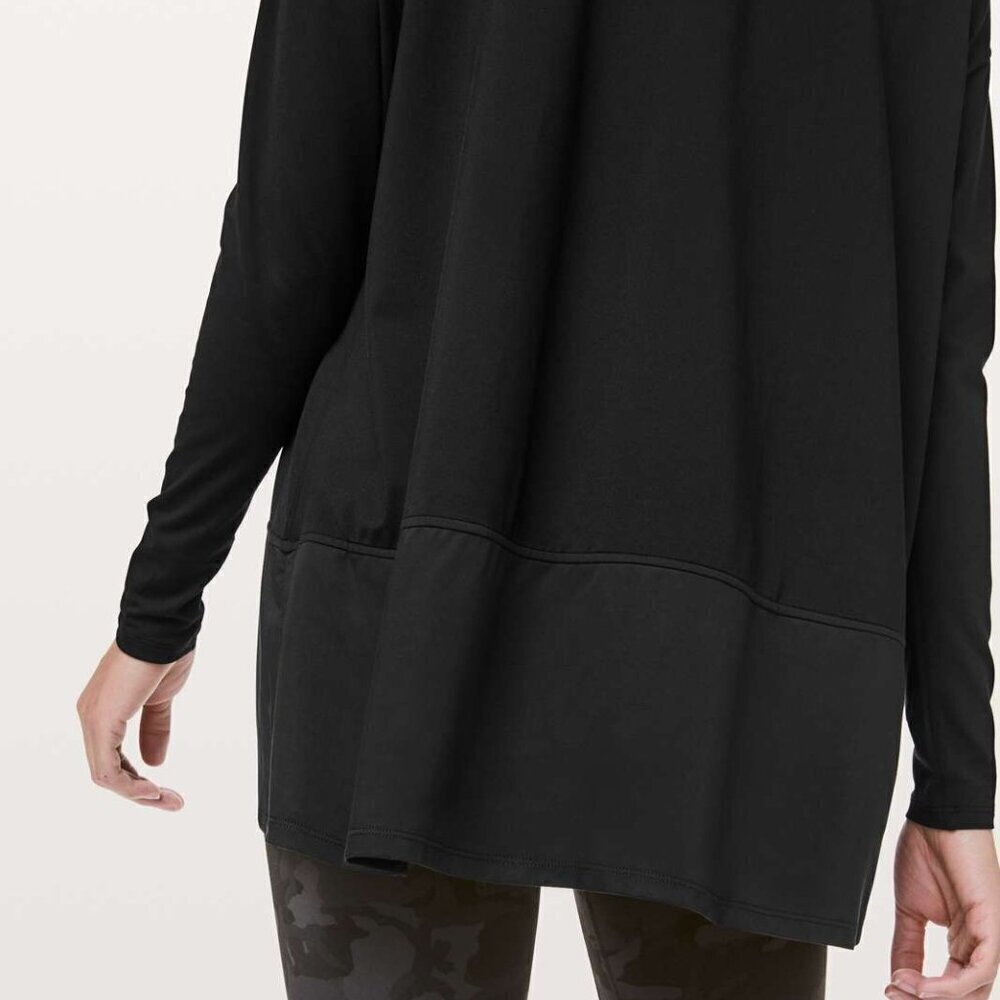Lululemon Ease of Mind Long Sleeve Shirt Size 6 Black - Picture 3 of 9